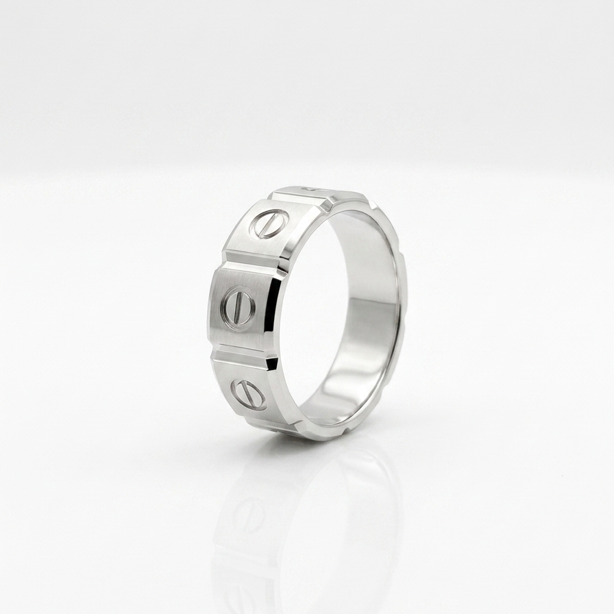 Men’s Wedding Band 14k White Gold