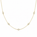 Diamond By Yard Necklace Lab 1.25ct 14k Yellow Gold