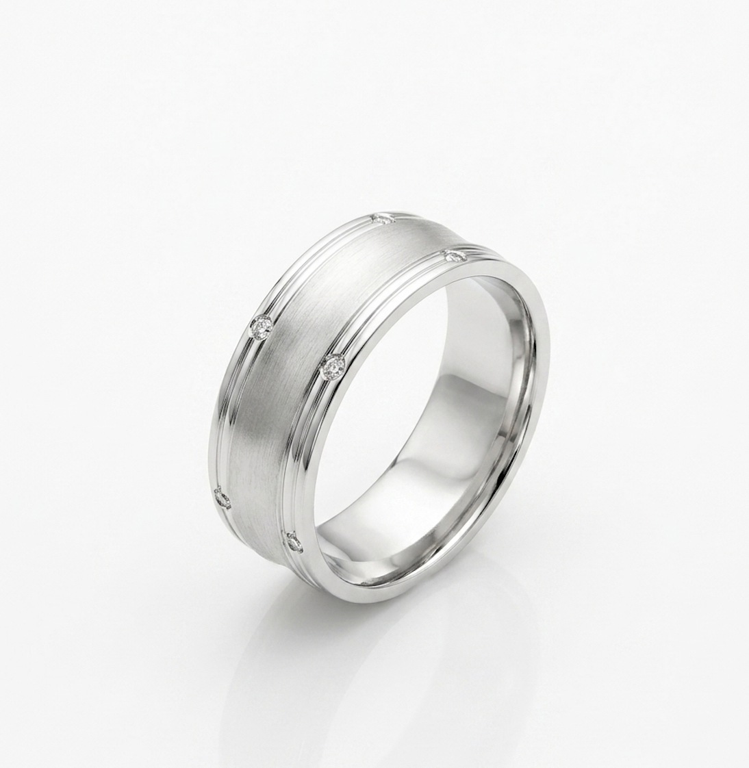 Men's Band 14k White Gold