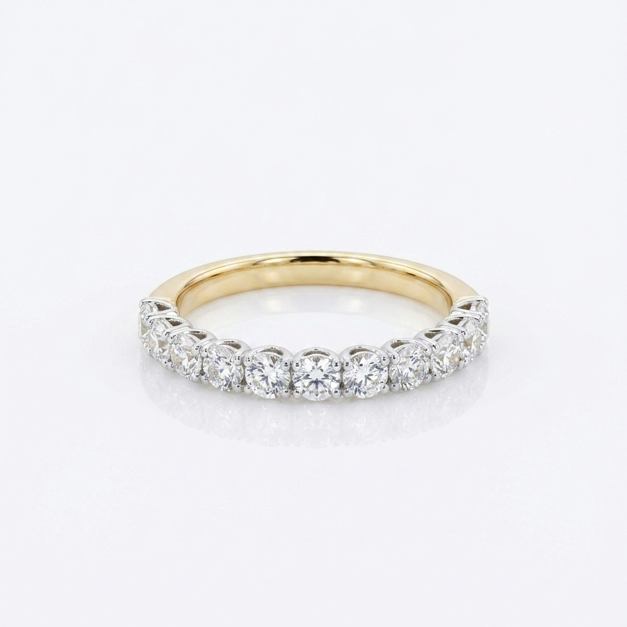1.50ct Lab Diamond Women’s Band 14k Yellow and White Gold