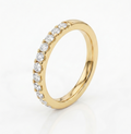 0.25ct Women's Half Way Band 14k Yellow Gold